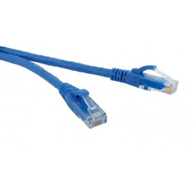 Патч-корд литий, UTP, RJ45, Cat.5e, 0,5m, синій