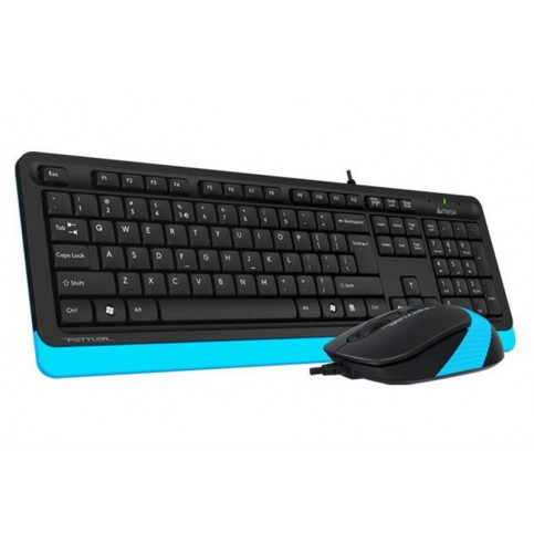 Комплект (клавіатура, миша) A4Tech F1010 Black/Blue USB