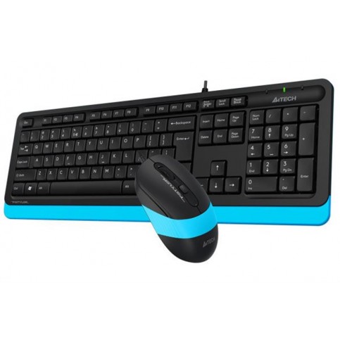 Комплект (клавіатура, миша) A4Tech F1010 Black/Blue USB