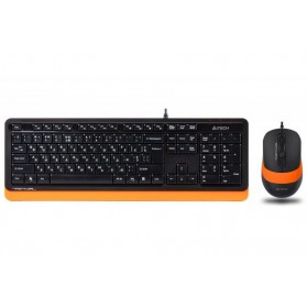 Комплект (клавіатура, мишка) A4Tech F1010 Black/Orange USB