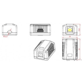 Розетка Cablexpert (NCAC-1F6-01) RJ-45, Cat6, зовнішня, біла