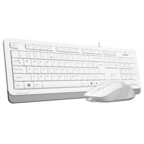 Комплект (клавіатура, мишка) A4Tech F1010 White USB