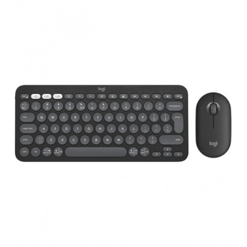 Комплект (клавіатура, миша) бездротовий Logitech Pebble 2 Combo Graphite (920-012239)