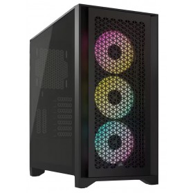 Корпус Corsair iCUE 4000D RGB AirFlow Tempered Glass Black (CC-9011240-WW) без БЖ