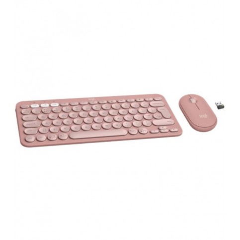 Комплект (клавіатура, миша) бездротовий Logitech Pebble 2 Combo Rose (920-012241)