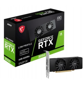 Відеокарта GF GeForce RTX 3050 6GB GDDR6 Low Profile OC MSI (GeForce RTX 3050 LP 6G OC)