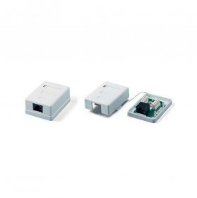 Розетка комп'ютерна 1-портова RJ45 UTP cat.5e Hypernet MB-UTP1 зовнішня накладна