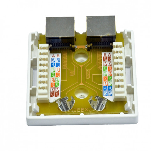 Розетка зовнішня EPNew 2хSTP, кат. 6, RJ45