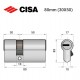 Цилиндр CISA ASIX P8 80 (30*50) никель матовый 3 ключа