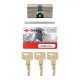 Цилиндр CISA C3000S (модульный) 70 (30*40) никель матовый 3 ключа