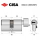 Цилиндр CISA ASIX P8 60T (30*30T) никель матовый 3 ключа