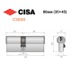 Цилиндр CISA C3000 80 (35*45) никель матовый 5 ключей