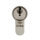 Цилиндр CISA C3000 100T (40*60T) никель матовый 3 ключа