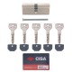 Цилиндр CISA ASIX P8 105 (50*55) никель матовый 5 ключей
