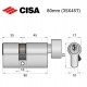 Цилиндр CISA C2000 80T (35*45T) никель матовый 5 ключей