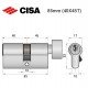 Цилиндр CISA C2000 85T (40*45T) никель матовый 3 ключа