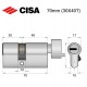 Цилиндр CISA ASIX P8 70T (30*40T) никель матовый 3 ключа