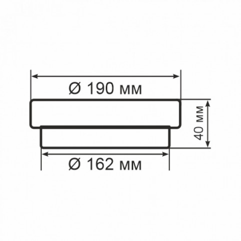 Світильник ERKA 1065 LED 12 W 6000К круглий білий/прозорий IP 65