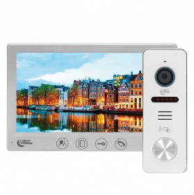 Комплект відеодомофона Light Vision: відеодомофон 7" AMSTERDAM FHD White та відеопанель 2Mp White