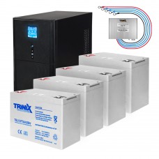 Комплект резервного живлення: Kraft PSW3000VA/2400W(LCD)48V UPS + гелева батарея 3810 Вт*г