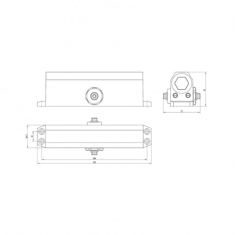 Дверний доводчик DT-64 BROWN Dortec