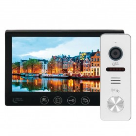 Комплект відеодомофона Light Vision: відеодомофон 7" AMSTERDAM FHD Black та відеопанель 2Mp White