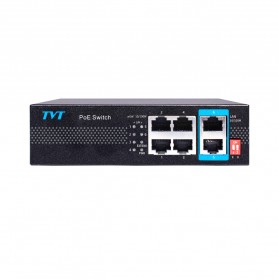 PoE-комутатор 6-портовий TVT TD-B2204S1-PEU з 4 портами PoE