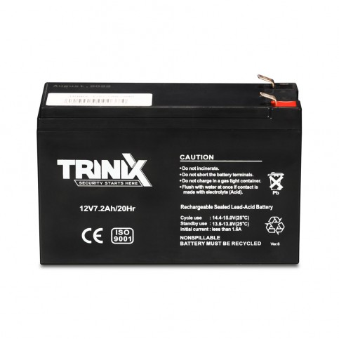 Trinix 12V7.2Ah/20Hr AGM Акумуляторна батарея 12В 7.2Аг свинцево-кислотна