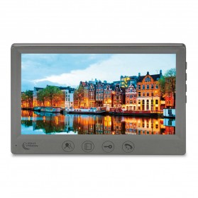 Комплект відеодомофона Light Vision: відеодомофон 7" AMSTERDAM FHD Grey та відеопанель 2Mp White