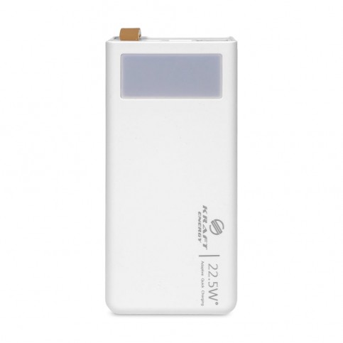 Повербанк 20000mAh Power Bank Kraft KPB-2320FCL White 22.5W QC3.0 LED-ліхтар