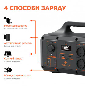 Портативне джерело живлення KPS-1200PX(PGH1000P-S) Kraft