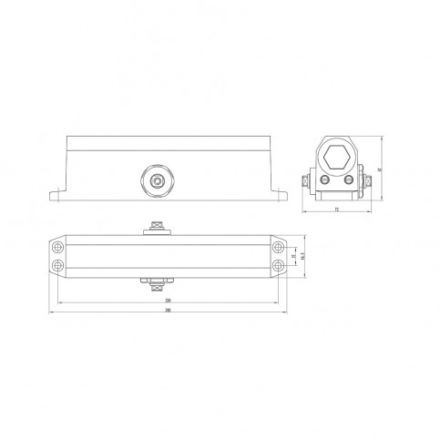 Дверний доводчик DT-536H SILVER Dortec