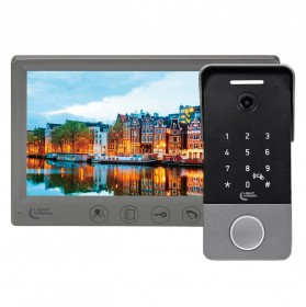 Комплект відеодомофона Light Vision: відеодомофон 7" AMSTERDAM FHD Grey та відеопанель 2Mp RIO FHD(KEY) Silver