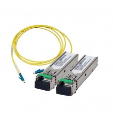 Комплект: Два модулі оптичні LNK-BSFP-1.25G-20D LC 1550nmTX (20km) E-LINK + Подарунок: Патч-корд оптичний Patchcord OFPC-LC/UPC-LC/UPC-3