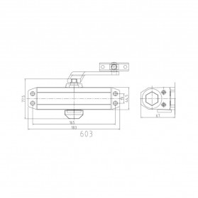 Дверний доводчик Dortec DT-63 Graphite 45-65 кг