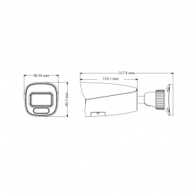 IP-відеокамера 4Mp TVT TD-9442S4-C(D/PE/AW3) Black f=2.8mm, ІЧ+LED-підсвічування, з мікрофоном