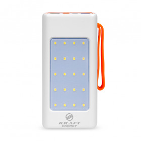 Повербанк 50000mAh Power Bank Kraft KPB-2450FCL White 22.5W QC3.0 LED-ліхтар