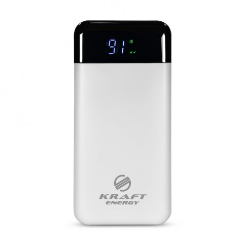 Повербанк 20000mAh Power Bank Kraft KPB-2120FCL White 22.5W QC3.0 LED-ліхтар