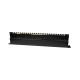 Патч-панель 24 порти NVC-PN-12/24 CAT5/CAT6 19" 1U екранована