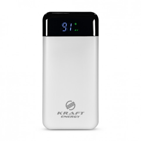 Повербанк 20000mAh Power Bank Kraft KPB-2120FCL White 22.5W QC3.0 LED-ліхтар