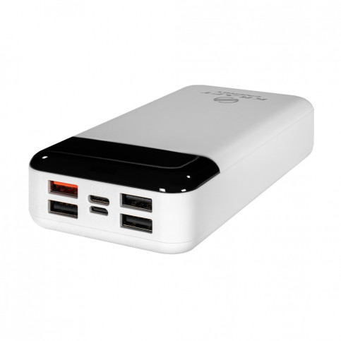 Повербанк 20000mAh Power Bank Kraft KPB-2120FCL White 22.5W QC3.0 LED-ліхтар