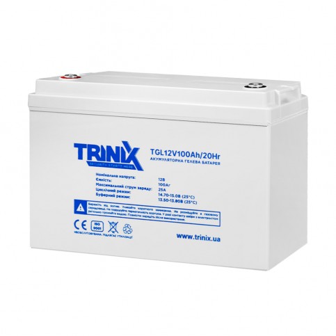 Акумуляторна батарея гелева 12В 100Аг TRINIX TGL12V100Ah/20Hr GEL