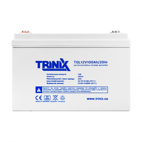 Акумуляторна батарея гелева 12В 100Аг TRINIX TGL12V100Ah/20Hr GEL