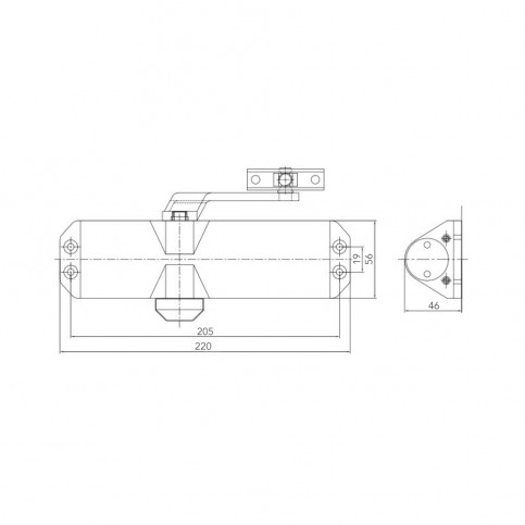 Дверний доводчик DT-84 GRAPHITE Dortec