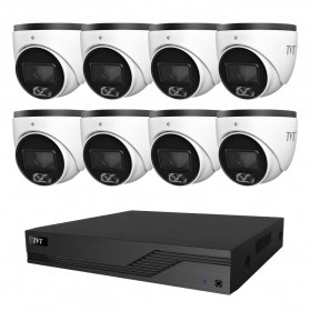 Комплект IP-відеонагляду на 8 камер TVT IP-Video Kit 8x4Mp (T) PoE: 8 купольних 4Mp відеокамер + 8-канальний 6Mp відеореєстратор