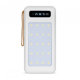 Повербанк 20000mAh Power Bank Kraft KPB-1120L White LED-ліхтар