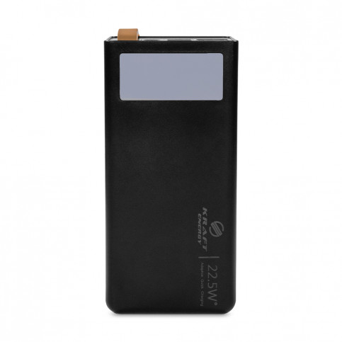 Повербанк 20000mAh Power Bank Kraft KPB-2320FCL Black 22.5W QC3.0 LED-ліхтар