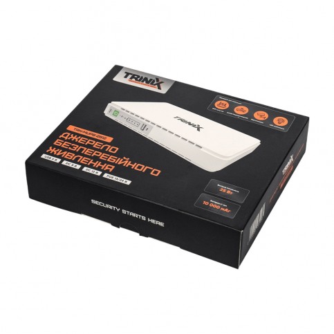 Джерело безперебійного живлення DC UPS Trinix TRX-MUPS-2512 (10000mAh) 5V/9V/12V/15V/24V/PoE, Li-ion 4*2.5Ah, для роутера і медіаконвертера