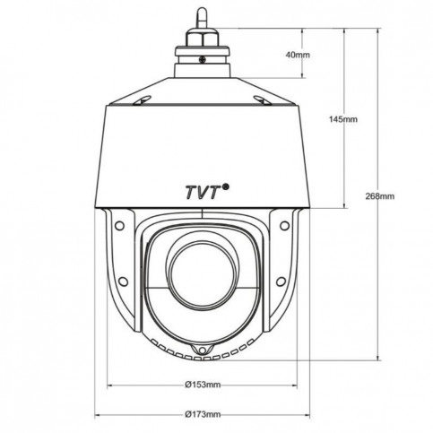 IP PTZ-відеокамера 8Mp TVT TD-8483IS2N(PE/25M/AR15) f=4.8-120mm