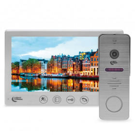 Комплект відеодомофона Light Vision: домофон 7" AMSTERDAM FHD White та відеопанель RIO FHD Grey